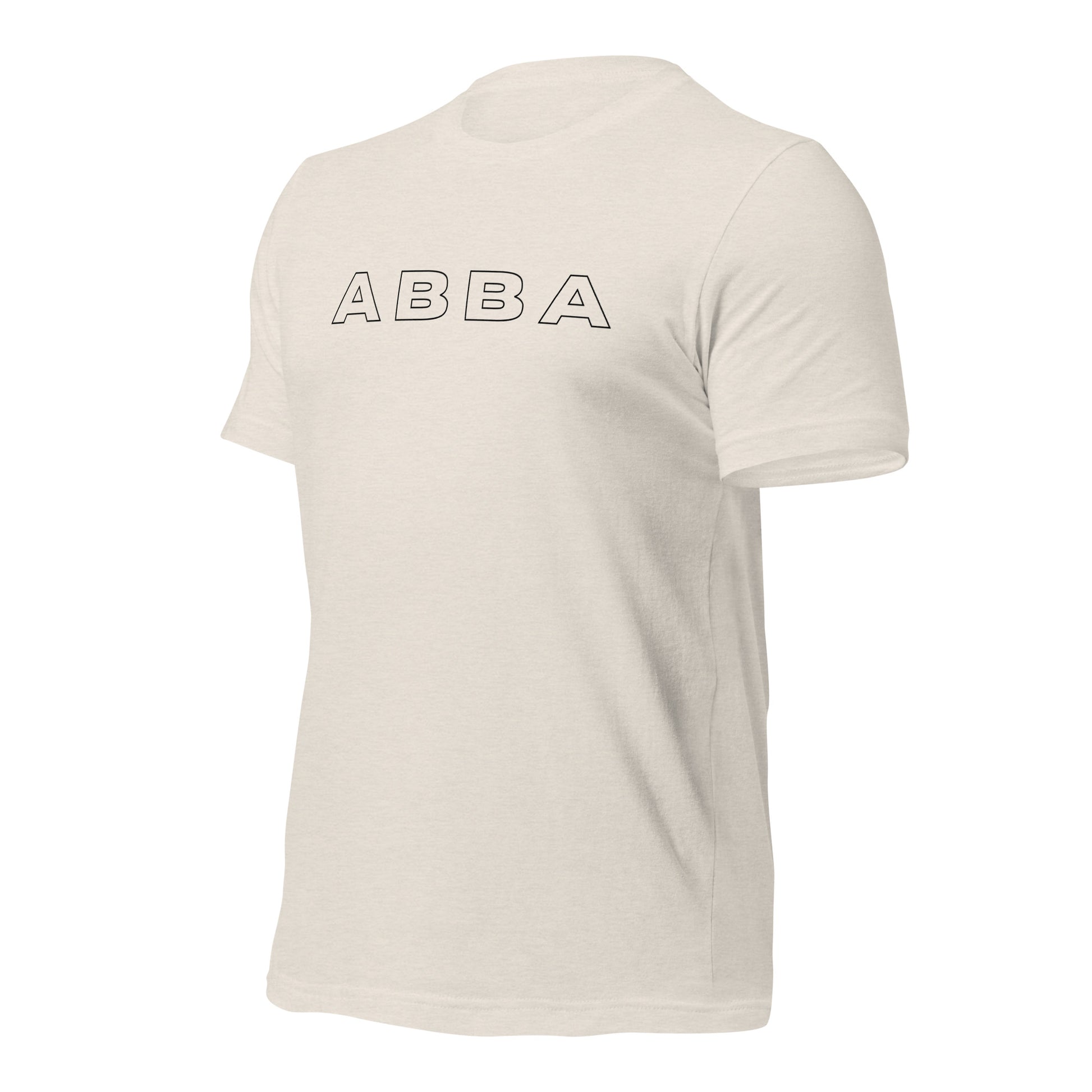 abba white t shirt dress ABBA Ringer T-shirt (Off-White/Green)